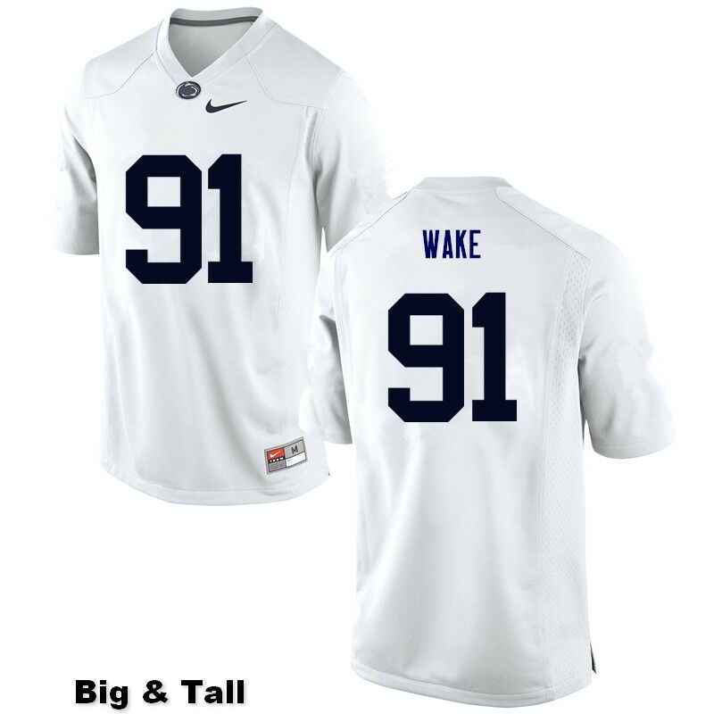 NCAA Nike Men's Penn State Nittany Lions Cameron Wake #91 College Football Authentic Big & Tall White Stitched Jersey VAF5398JK